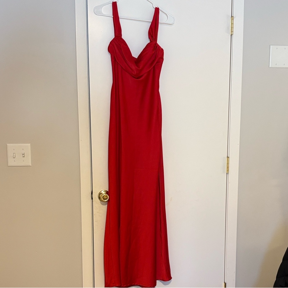 Beginning Boutique Vibrant Red Maxi Dress